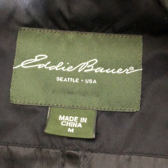 Eddie Bauer goose down jacket Black M - Picture 2 of 11